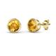 1 - Carys Citrine (5.8mm) Solitaire Stud Earrings 