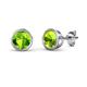 1 - Carys Peridot (5.8mm) Solitaire Stud Earrings 