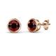 1 - Carys Red Garnet (5.8mm) Solitaire Stud Earrings 