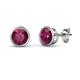 1 - Carys Rhodolite Garnet (5.8mm) Solitaire Stud Earrings 