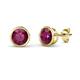 1 - Carys Rhodolite Garnet (5.8mm) Solitaire Stud Earrings 