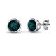 1 - Carys London Blue Topaz (5.8mm) Solitaire Stud Earrings 