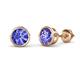 1 - Carys Tanzanite (5.8mm) Solitaire Stud Earrings 