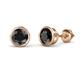 1 - Carys Black Diamond (5.8mm) Solitaire Stud Earrings 