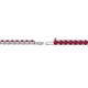 2 - Leslie 2.40 mm Ruby Eternity Tennis Bracelet 