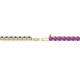 2 - Leslie 2.40 mm Amethyst Eternity Tennis Bracelet 
