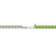 2 - Leslie 2.40 mm Peridot Eternity Tennis Bracelet 