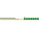 2 - Leslie 2.40 mm Emerald Eternity Tennis Bracelet 