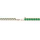 2 - Leslie 2.40 mm Emerald Eternity Tennis Bracelet 