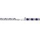 2 - Leslie 2.40 mm Blue Sapphire and Diamond Eternity Tennis Bracelet 