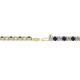 2 - Leslie 2.40 mm Blue Sapphire and Diamond Eternity Tennis Bracelet 