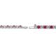 2 - Leslie 2.40 mm Ruby and Diamond Eternity Tennis Bracelet 
