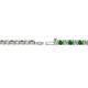 2 - Leslie 2.40 mm Green Garnet and Diamond Eternity Tennis Bracelet 