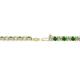 2 - Leslie 2.40 mm Green Garnet and Diamond Eternity Tennis Bracelet 