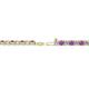 2 - Leslie 2.40 mm Amethyst and Diamond Eternity Tennis Bracelet 