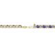 2 - Leslie 2.40 mm Iolite and Diamond Eternity Tennis Bracelet 