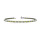1 - Leslie 2.40 mm Yellow Sapphire and Diamond Eternity Tennis Bracelet 