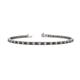 1 - Leslie 2.40 mm Smoky Quartz and Diamond Eternity Tennis Bracelet 