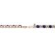 2 - Leslie 2.40 mm Blue Sapphire and Diamond Eternity Tennis Bracelet 