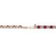 2 - Leslie 2.40 mm Ruby and Diamond Eternity Tennis Bracelet 