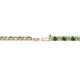 2 - Leslie 2.40 mm Green Garnet and Diamond Eternity Tennis Bracelet 