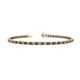 1 - Leslie 2.40 mm Smoky Quartz and Diamond Eternity Tennis Bracelet 