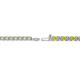 2 - Leslie 2.40 mm Yellow and White Diamond Eternity Tennis Bracelet 