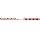 3 - Leslie 2.00 mm Ruby and Lab Grown Diamond Eternity Tennis Bracelet 