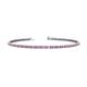 1 - Leslie 2.00 mm Pink Sapphire and Diamond Eternity Tennis Bracelet 