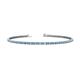 1 - Leslie 2.00 mm Blue Topaz and Diamond Eternity Tennis Bracelet 