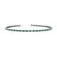 1 - Leslie 2.00 mm Emerald and Diamond Eternity Tennis Bracelet 