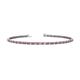 1 - Leslie 2.00 mm Rhodolite Garnet and Diamond Eternity Tennis Bracelet 