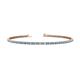 1 - Leslie 2.00 mm Blue Topaz and Diamond Eternity Tennis Bracelet 