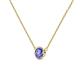 3 - Merilyn 4.80 mm Round Tanzanite Bezel Set Solitaire Pendant 