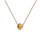 3 - Merilyn 4.80 mm Round Citrine Bezel Set Solitaire Pendant 