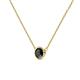 3 - Merilyn 4.80 mm Round Black Diamond Bezel Set Solitaire Pendant 