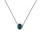 3 - Merilyn 4.80 mm Round London Blue Topaz Bezel Set Solitaire Pendant 