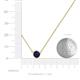 3 - Merilyn 5.40 mm Round Blue Sapphire Bezel Set Solitaire Pendant 