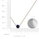3 - Merilyn 5.40 mm Round Blue Sapphire Bezel Set Solitaire Pendant 