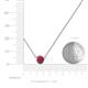 3 - Merilyn 5.40 mm Round Ruby Bezel Set Solitaire Pendant 