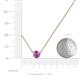 3 - Merilyn 5.40 mm Round Amethyst Bezel Set Solitaire Pendant 