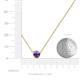 3 - Merilyn 5.40 mm Round Iolite Bezel Set Solitaire Pendant 