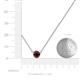 3 - Merilyn 5.40 mm Round Red Garnet Bezel Set Solitaire Pendant 