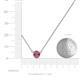 3 - Merilyn 5.40 mm Round Rhodolite Garnet Bezel Set Solitaire Pendant 