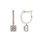 1 - Ilona (3.5mm) Princess Cut Diamond Halo Dangling Earrings 