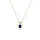 2 - Jassiel 3.00 mm Round Blue Sapphire Double Bail Solitaire Pendant Necklace 