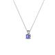 2 - Jassiel 3.00 mm Round Tanzanite Double Bail Solitaire Pendant Necklace 