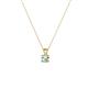 2 - Jassiel 3.00 mm Round Aquamarine Double Bail Solitaire Pendant Necklace 