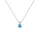 1 - Jassiel 3.00 mm Round Blue Topaz Double Bail Solitaire Pendant Necklace 