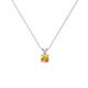 1 - Jassiel 3.00 mm Round Citrine Double Bail Solitaire Pendant Necklace 